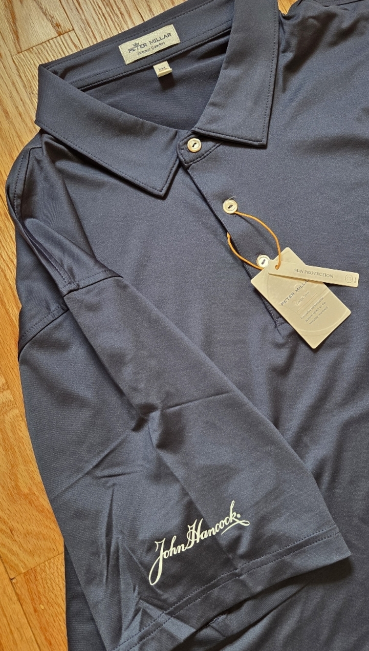 NWT Peter Millar Summer Comfort Navy Polo - XXL - UPF 50+ - Picture 4 of 8